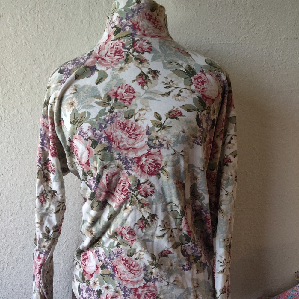 Floral Turtleneck